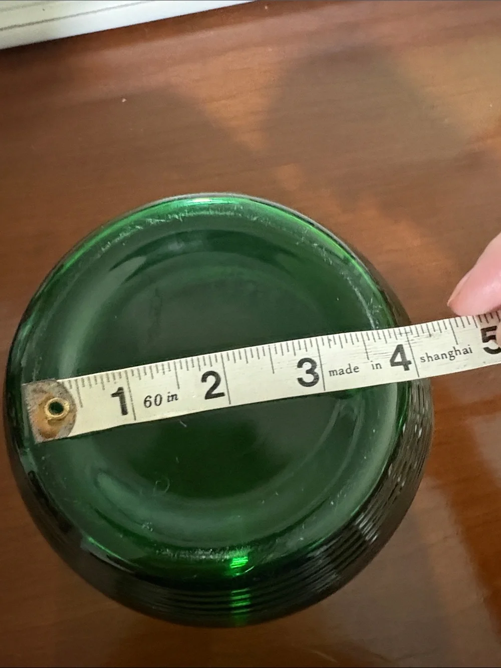 Green Ribbed Glass Vase - Home Accents